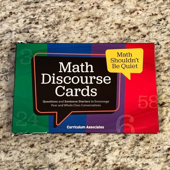 Math Discourse Cards by Curriculum Associates NEW - 98 card set - Picture 1 of 4